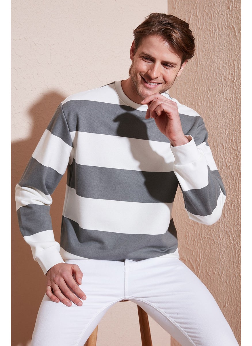 Cotton Striped Regular Fit Crew Neck Sweat Men's Sweat 5905790 - pzsku/Z85069015EFF5F2E444F0Z/45/_/1741257150/15637b4d-cbd9-49dd-8499-2975ed7c999e