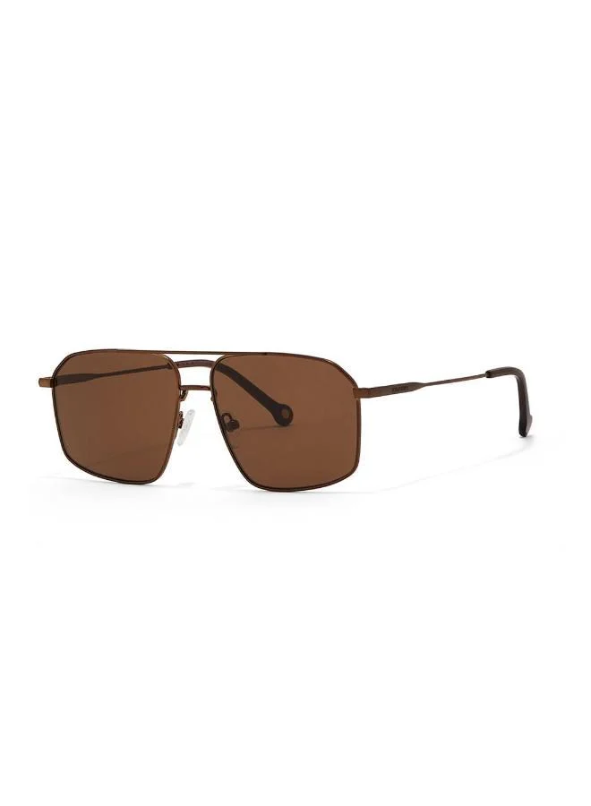 30Sundays Ancient,Men Sunglasses, Geometric Sunglasses, UV Protection: UV400 (Brown,Brown)