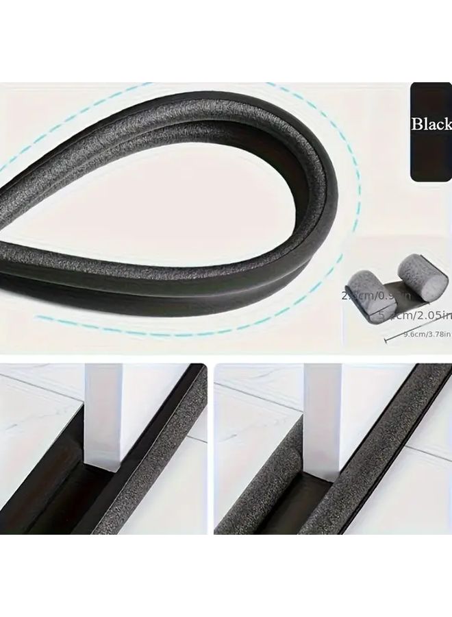 Gray Adjustable Door Sweep Soundproof Wind Barrier Seal Flexible Non Stick Bottom Seal Strip For Under Doors Windows Shower Glass Gaps Garage Durable Easy To Install - Image 5