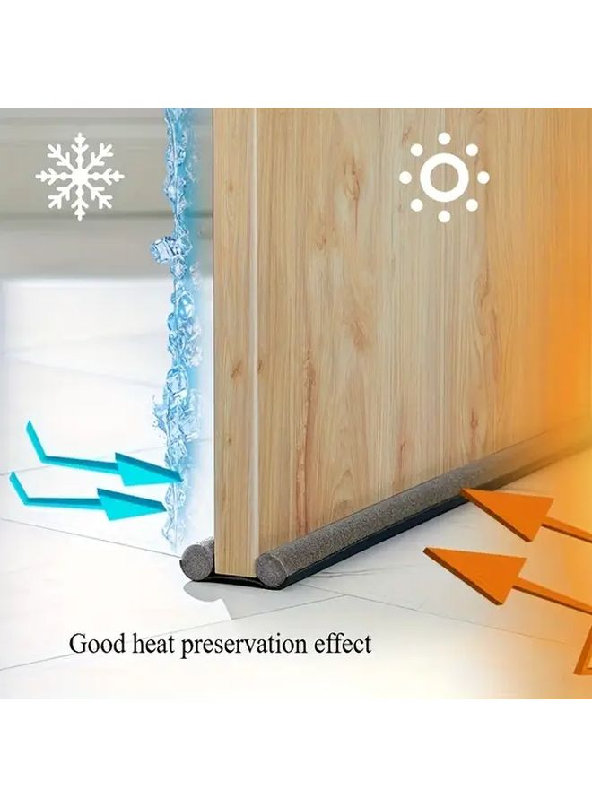 Gray Adjustable Door Sweep Soundproof Wind Barrier Seal Flexible Non Stick Bottom Seal Strip For Under Doors Windows Shower Glass Gaps Garage Durable Easy To Install - Image 2