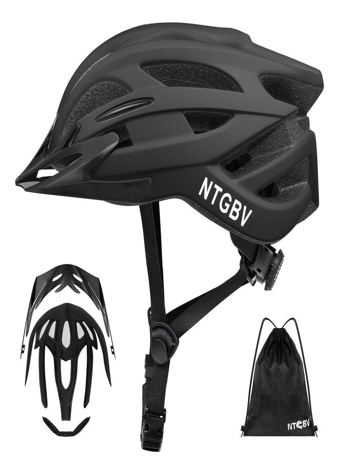 NTGBV Adult Bike Helmet for Men/Women with Helmet Bag 2 Removable Moisture-Wicking Liners & Visors Lightweight Shockproof Adjustable Design CPSC 1203 & EN 1078 Safety Certified for Road/Commute/MTB - Image 1