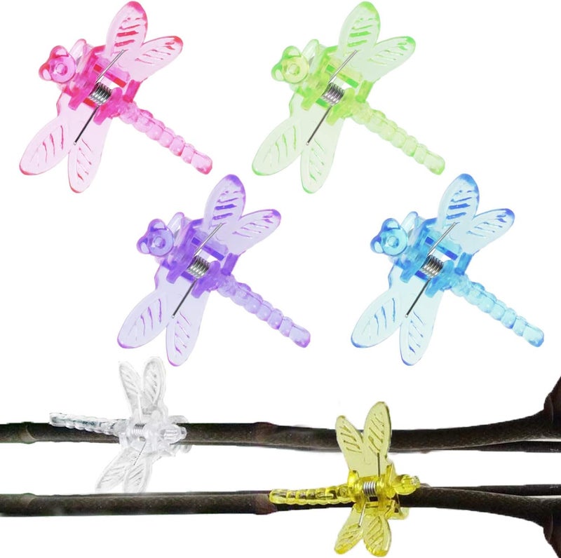 BEADNOVA BEADNOVA Orchid Clips 30Pcs Dragonfly Plant Clips Orchid Support Clips Vine Clips Plant Clips for Support Flower Orchid Vine Mix Color 30PCS  - Image 1