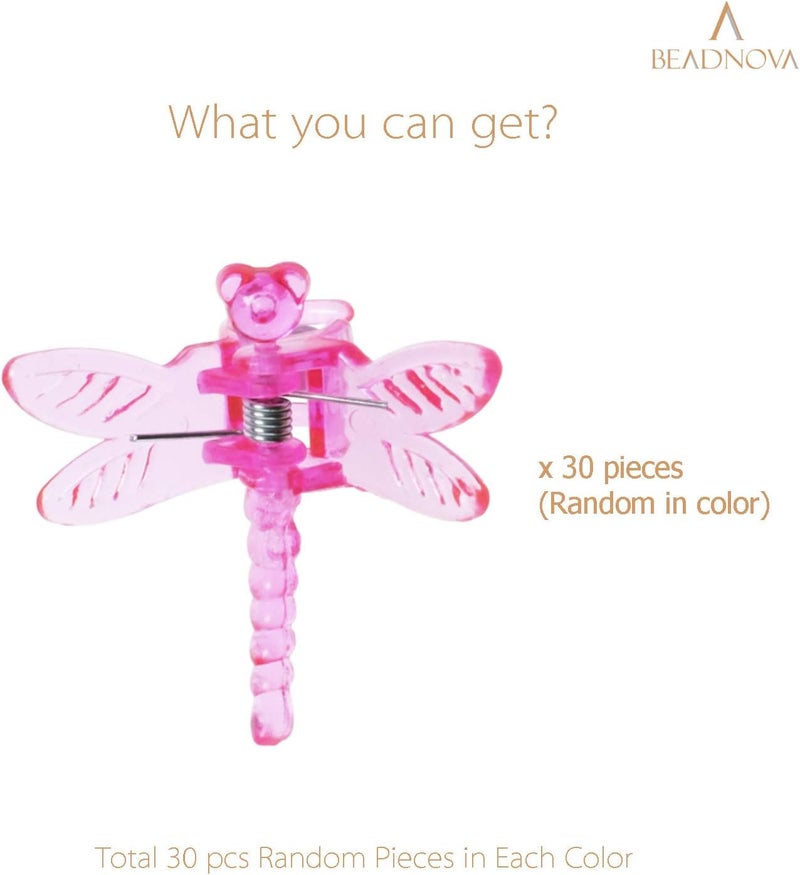 BEADNOVA BEADNOVA Orchid Clips 30Pcs Dragonfly Plant Clips Orchid Support Clips Vine Clips Plant Clips for Support Flower Orchid Vine Mix Color 30PCS  - Image 3