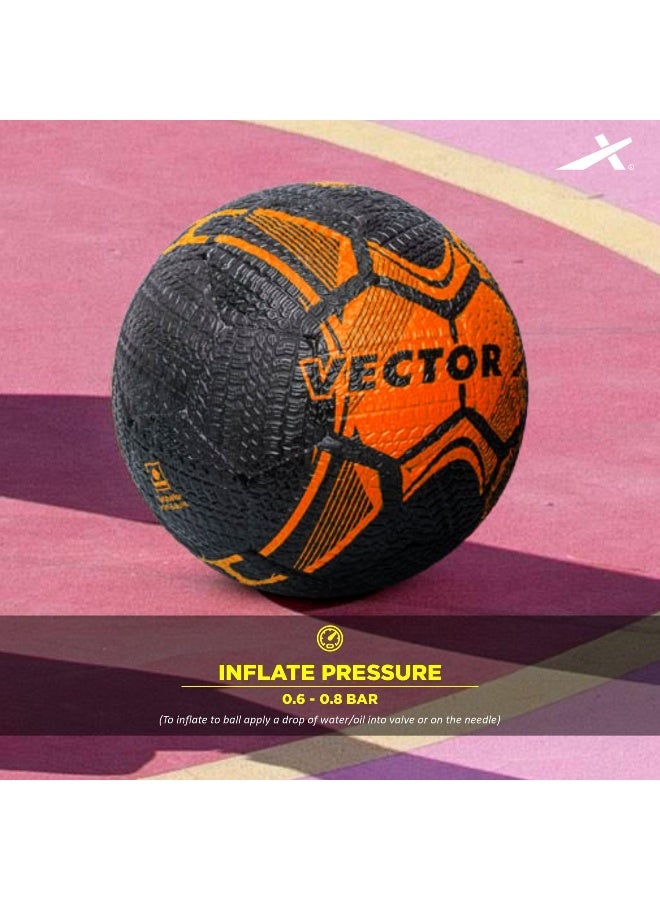 Vector X Street Soccer Rubber Moulded Football – Size 5, Durable Soccer Ball with Assorted Color Pump for Training & Outdoor Play - Image 2
