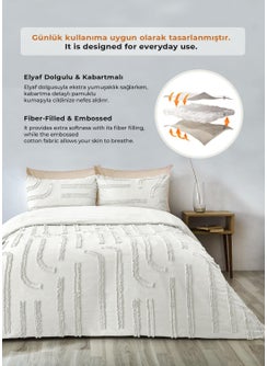 Cotton Sasha Embossed Bedspread Set Single Daily Boho 2 Piece Fiber Filled - pzsku/Z8506BDBDB09E2FFB3350Z/45/_/1739962362/c33e6174-2548-488d-bd7e-6096f4774332