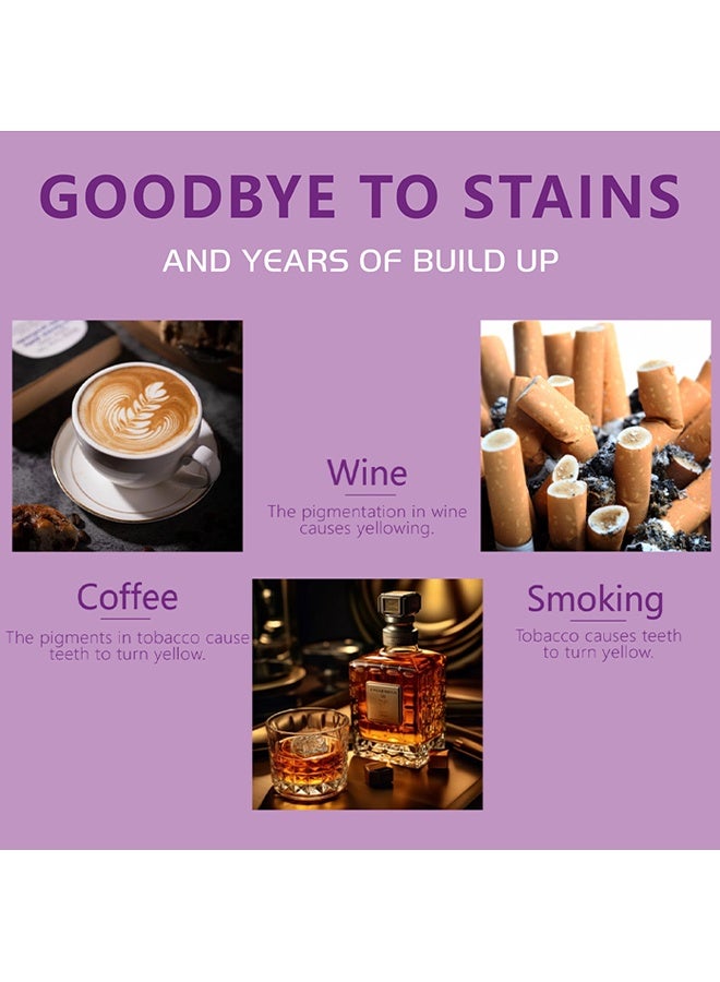 ك أو إي سي شرائط تبييض الأسنان الفورية البنفسجية - شرائط تبييض الأسنان V34، تبييض الأسنان البنفسجي، علاج تصبغات الأسنان، مزيج من التبييض وتصحيح اللون، 14 علاجًا - Image 5