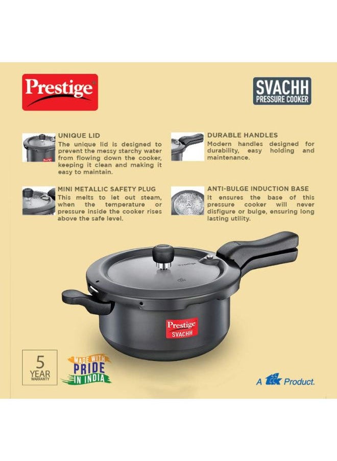 Prestige - 3.5 Liter Svachh Hard Anodised Pressure Cooker Junior Deep Pan - Image 1