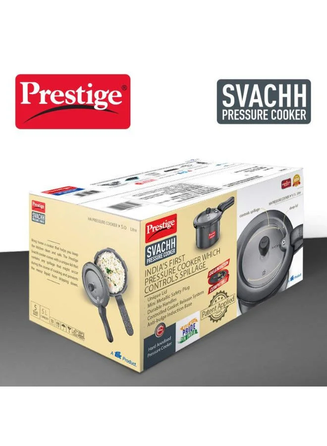 Prestige 3.5 Liter Svachh Hard Anodised Pressure Cooker Junior Deep Pan