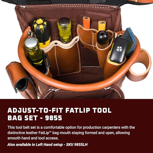 Occidental Leather Adjust-to-Fit FatLip Tool Bag Set - Cafe - 24 Pockets & Tool Holders - Made in USA - Image 2