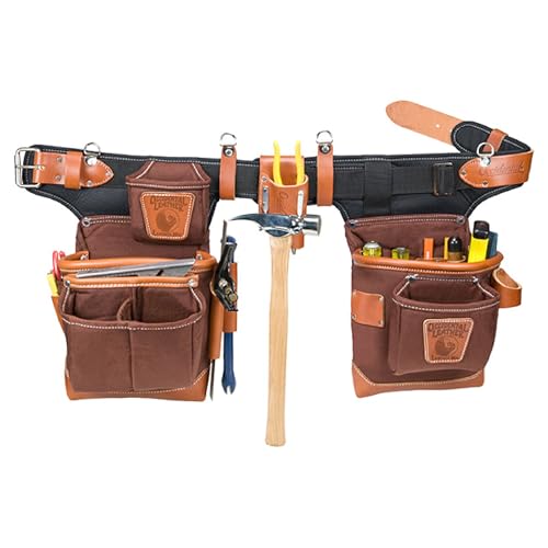 Occidental Leather Adjust-to-Fit FatLip Tool Bag Set - Cafe - 24 Pockets & Tool Holders - Made in USA - Image 1