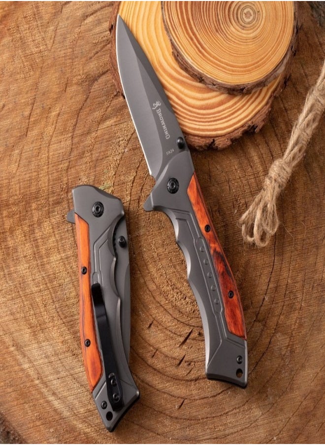 Browning - Outdoor Folding Survival Tool – High Hardness, Sharp, and Multi-Functional Camping Gear - Image 1