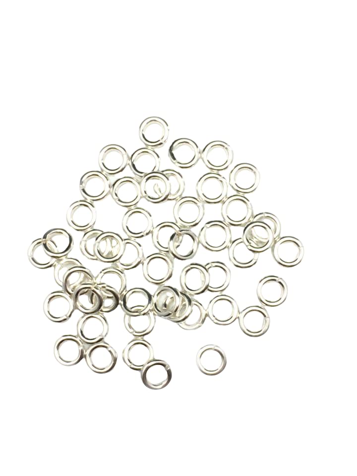 Craft Wire 50pcs 925 Sterling Silver Open Jump Rings, 16 Gauge 5.7mm OD/3.2mm ID Made in USA by CRAFT WIRE - Image 1