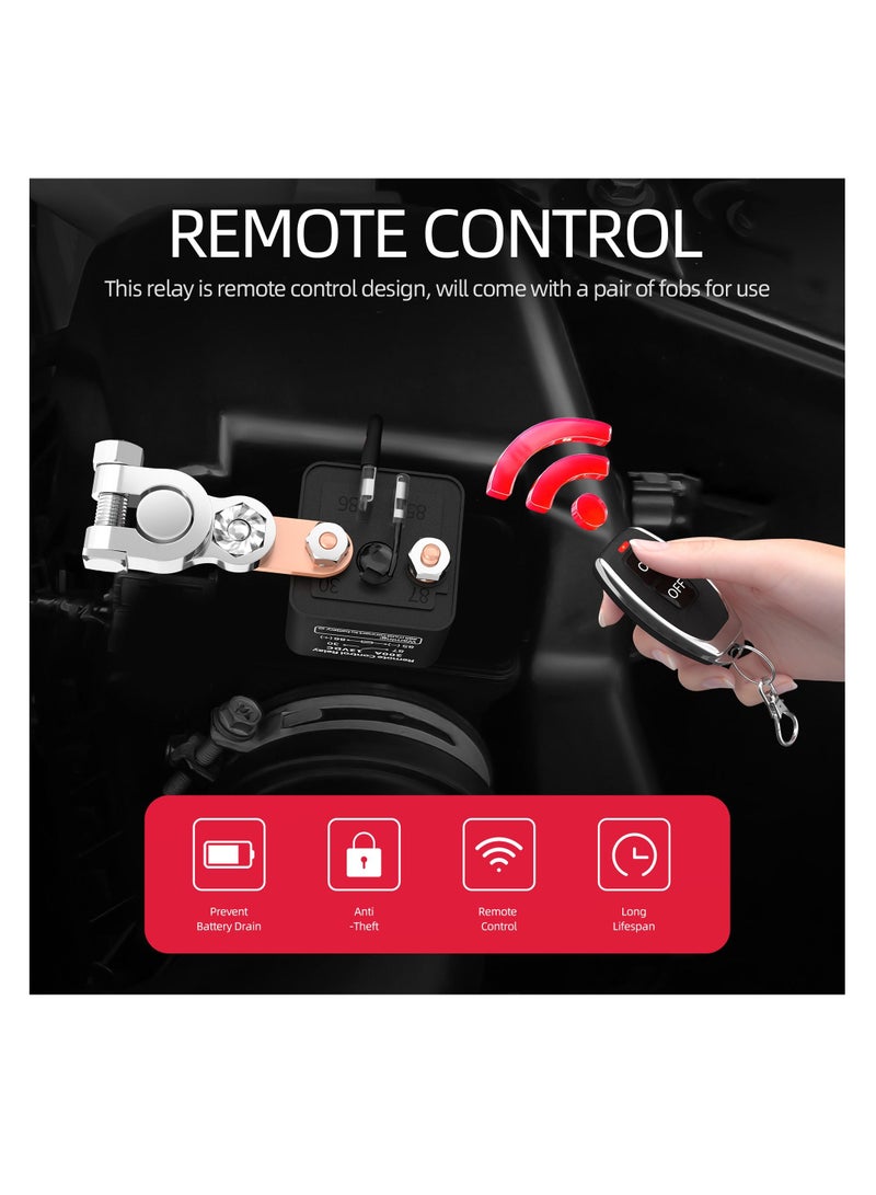 AROAQ Portable Remote Battery Disconnect Switch, Upgraded Battery Disconnect Switch, Anti Theft - Image 2