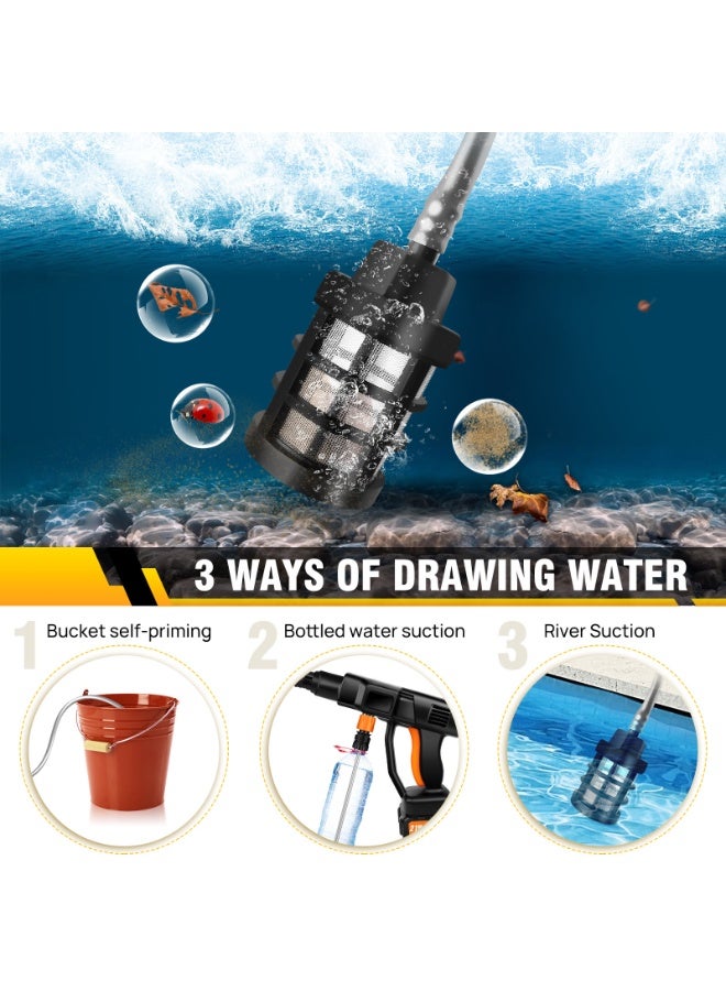 SUPER 5 6-in-1 Cordless High Pressure Washer 3,000 mAh Self-Priming Brushless Motor Multi-Function Electric Washer - Image 2