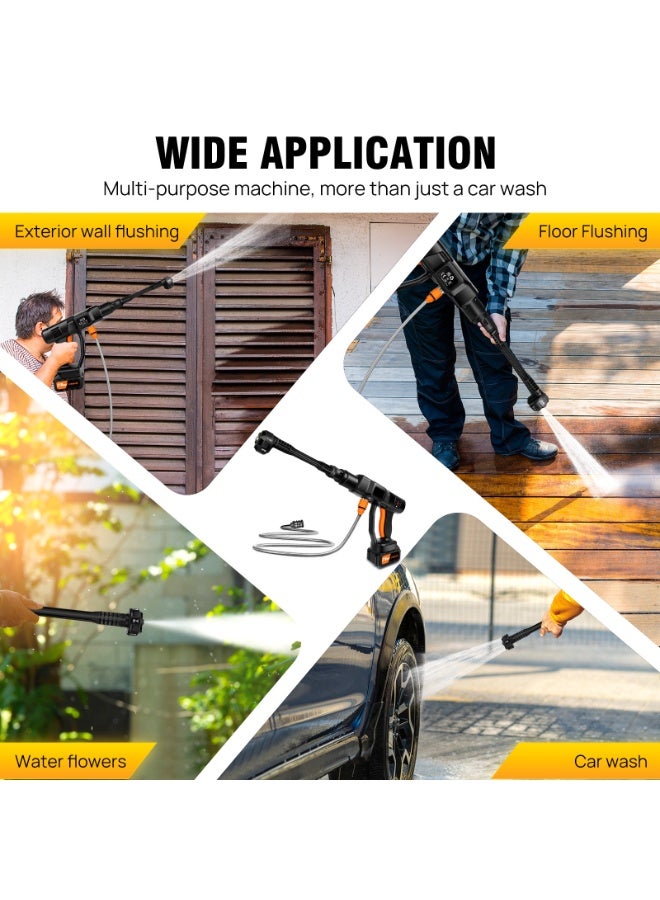 SUPER 5 6-in-1 Cordless High Pressure Washer 3,000 mAh Self-Priming Brushless Motor Multi-Function Electric Washer - Image 5