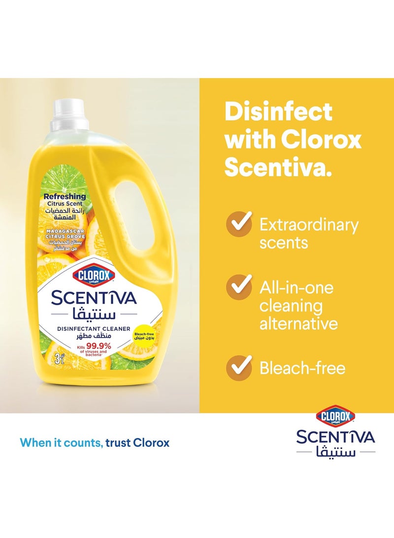 Clorox Scentiva Multipurpose Disinfectant Floor Cleaner Madagascar Citrus Grove 3L - Image 4