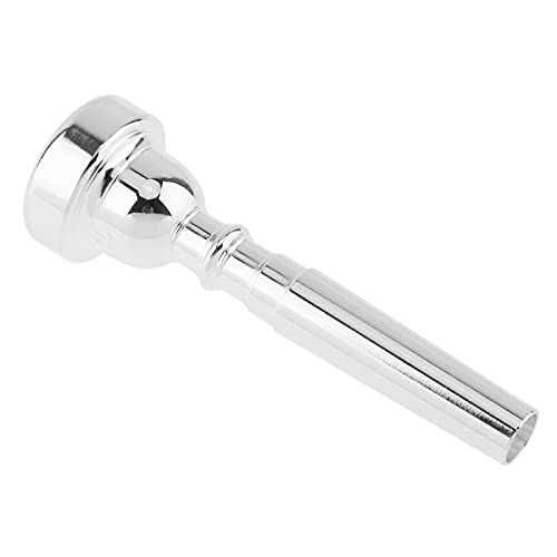 OriGlam Trumpet Mouthpiece Instruments Mouthpiece, Silver Plated Bb Trumpet Mouthpiece Replacement for Beginners Professional (3C) - Image 2