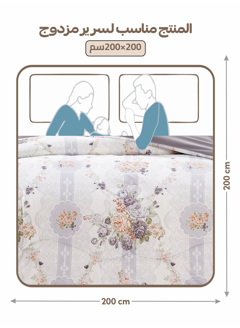 Doona Bedding Comforter Set, Fits 200×200 cm King Size Bed – 6 Pcs Reversible Printed Design – 350 GSM All-Season Comforter – Premium Brushed Microfiber - Image 3