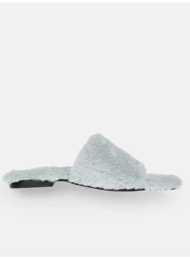 ZORIWORLD Buttercup Cloud-Like Comfort Plush Vegan Faux Fur Grey Slippers - Image 4