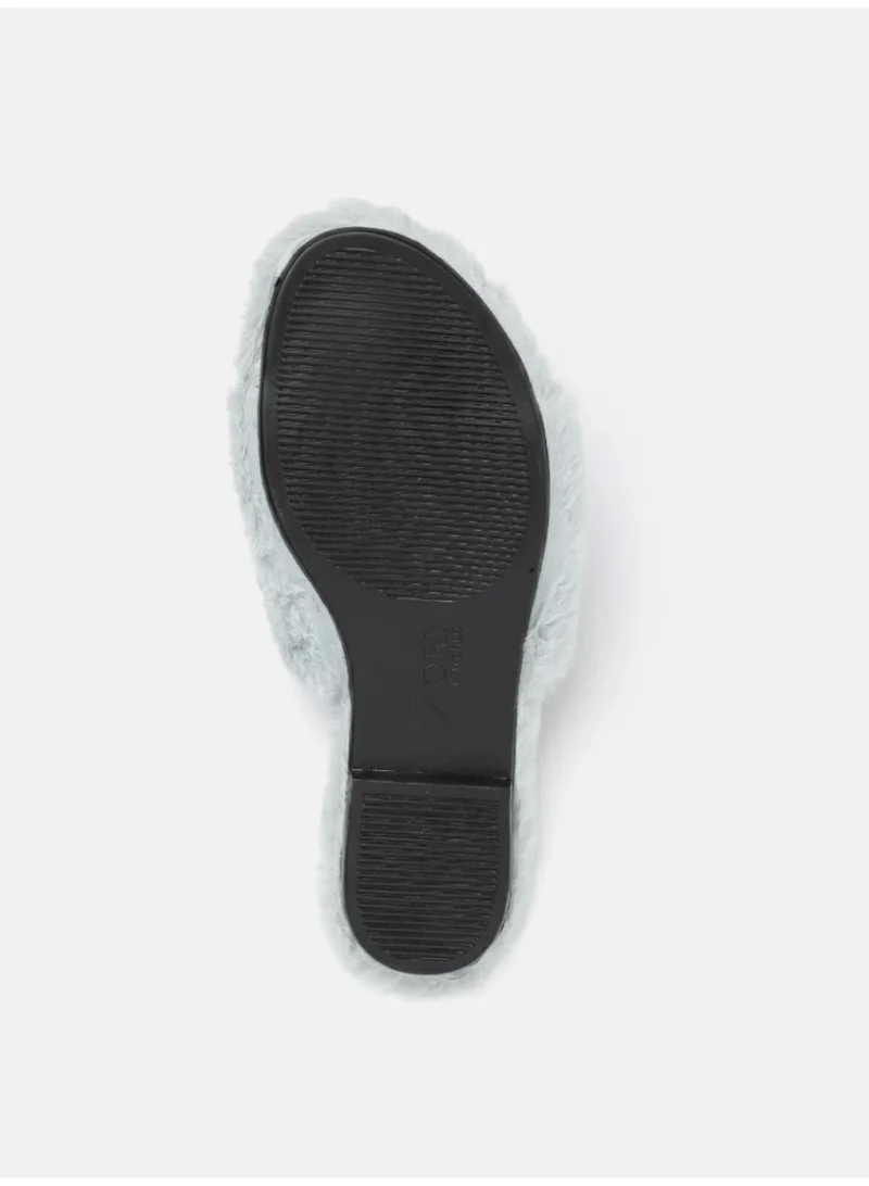 ZORIWORLD BUTTERCUP GREY Buttercup Cloud-Like Comfort Plush Vegan Faux Fur Grey Slippers for Women | Best Price UAE