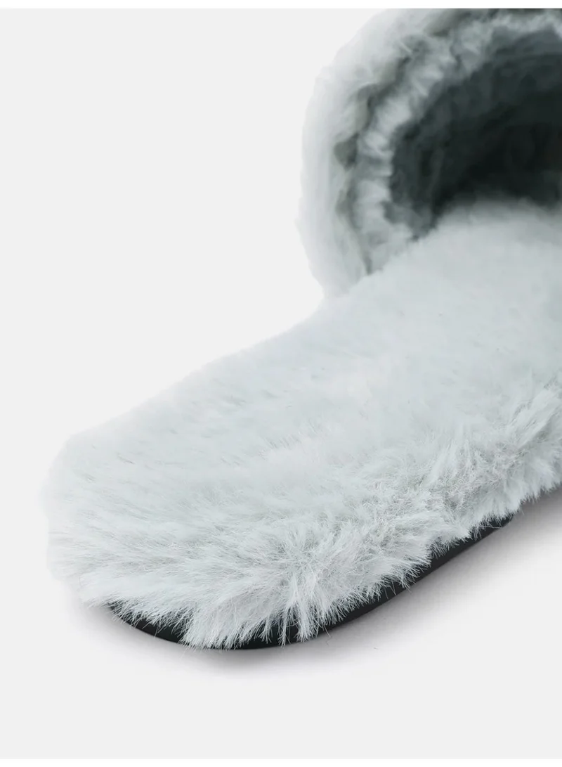 ZORIWORLD BUTTERCUP GREY Buttercup Cloud-Like Comfort Plush Vegan Faux Fur Grey Slippers for Women | Best Price UAE