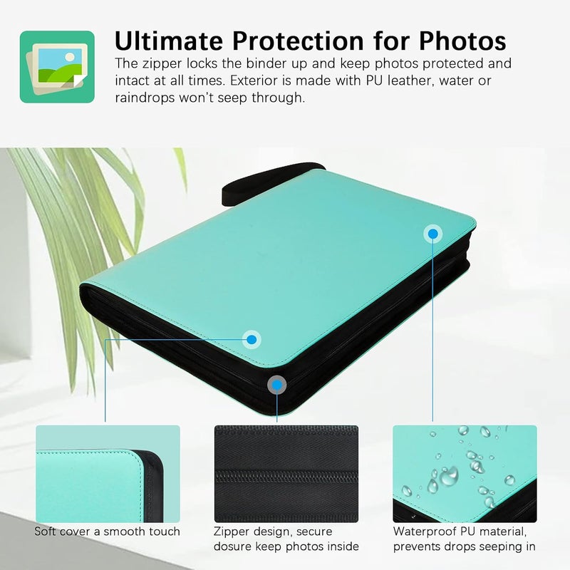 Veicevol 540 Pockets Photo Album for Fujifilm Instax Mini Camera, Polaroid Camera, for Fujifilm Instax Mini 11 90 70 9 8+ 8 LiPlay Instant Camera, 2x3 Photo Albums(Green) - Image 5