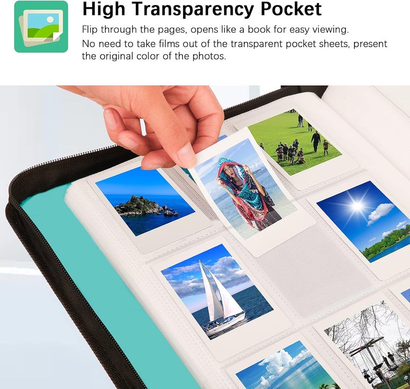 Veicevol 540 Pockets Photo Album for Fujifilm Instax Mini Camera, Polaroid Camera, for Fujifilm Instax Mini 11 90 70 9 8+ 8 LiPlay Instant Camera, 2x3 Photo Albums(Green) - Image 4