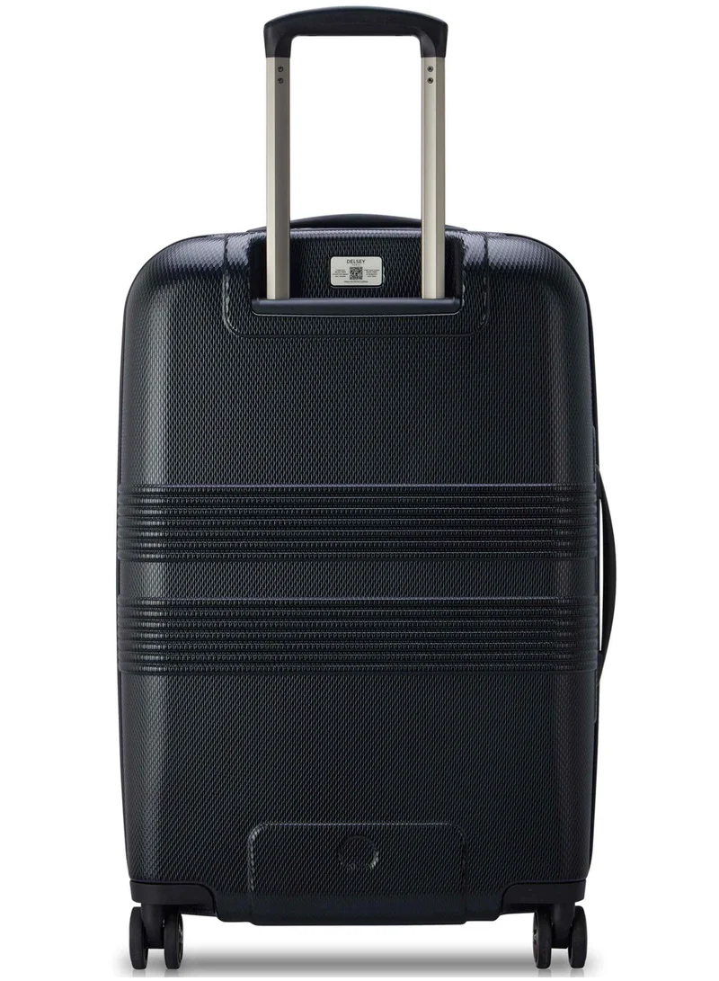 ديلسي _باريس flanerie se - 55 cm 4 double wheeled expandable hardside cabin luggage trolley case - black