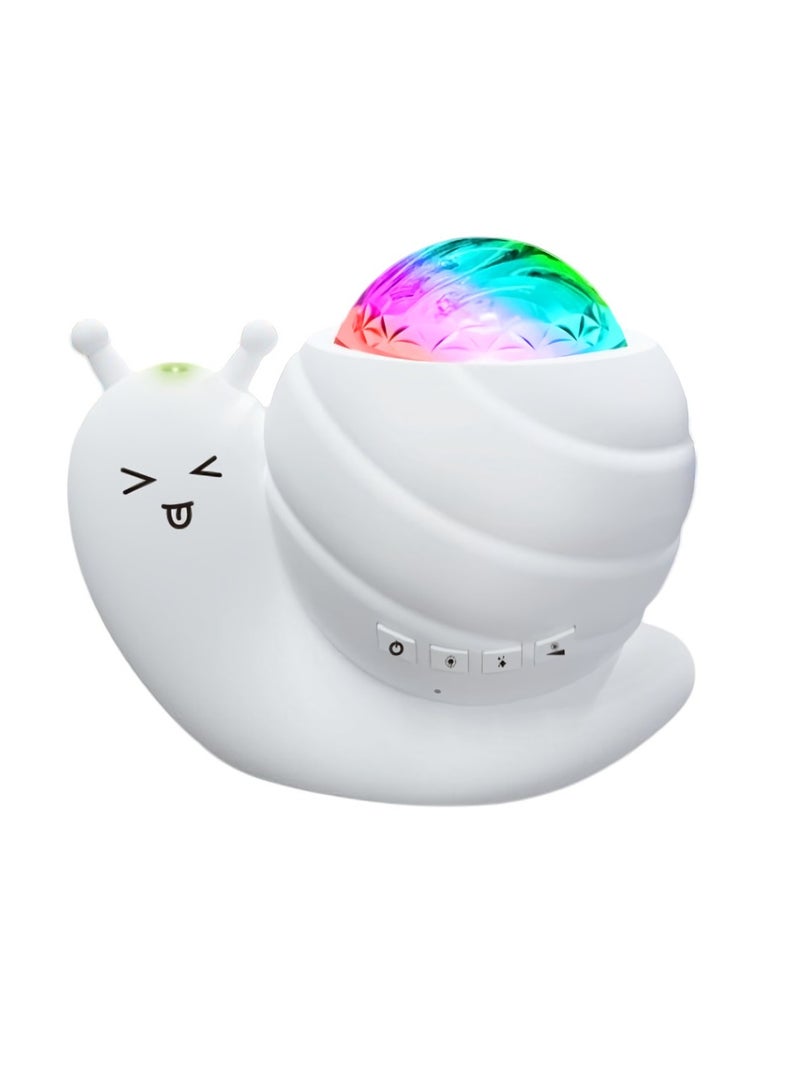 Star Projector Night Light, Lightweight And Portable Galaxy Projector Light, Durable Starry Sky Projector Lamp, Snail Kid Night Light For Kids Adults, (1pc, White, Ordinary Version)  - Image 1
