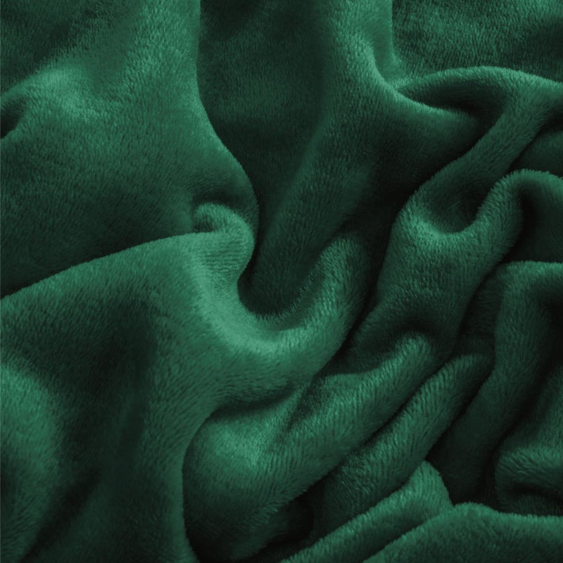 BEDELITE Flannel Sheets Full Size Dark Green - Super Soft Fleece Sheets Set Fluffy Extra Plush, 4 Piece(Include Fitted Sheet, Flat Sheet, 2 Pillowcases) - Image 5