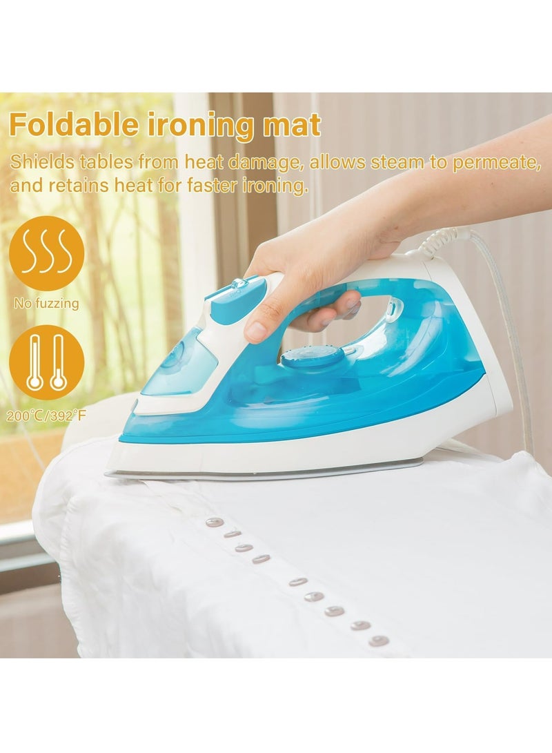 Joyelink Steamer Board for Clothes with Ironing Glove,Stand for Steaming Clothes,Steamer Pad,Hanging Ironing Board,Steamer for Clothes,Hanging Steam Iron Pad (Four-fold ironing board) - Image 4