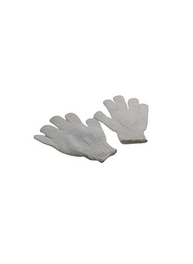 Brushman Exfoliating Dual Texture Bath Gloves For Shower Spa Massage And Body Scrubs Dead Skin Cell Remover Gloves With Hanging Loop (1 Pair Heavy Glove) (Purple)  - Image 3