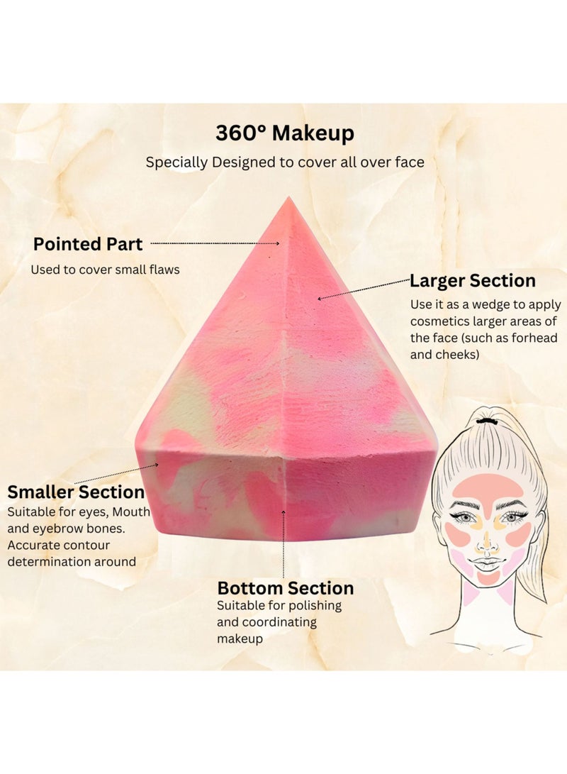 غلور  جلور إليجانس بيوتي بلندرإسفنجة مكياج إليغانس بيوتي بلندر – خالية من اللاتكس، احترافية لتطبيق كريم الأساس، البودرة والكريم، للاستخدام الرطب والجاف، نباتية وخالية من القسوة - Image 2