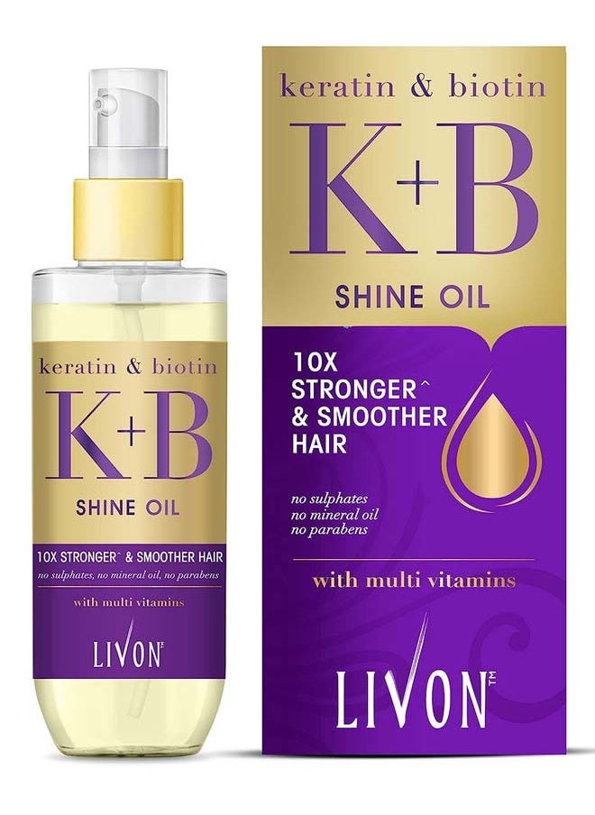 Livon Keratin And Biotin Smoothing Serum Oil 100ml  - Image 1