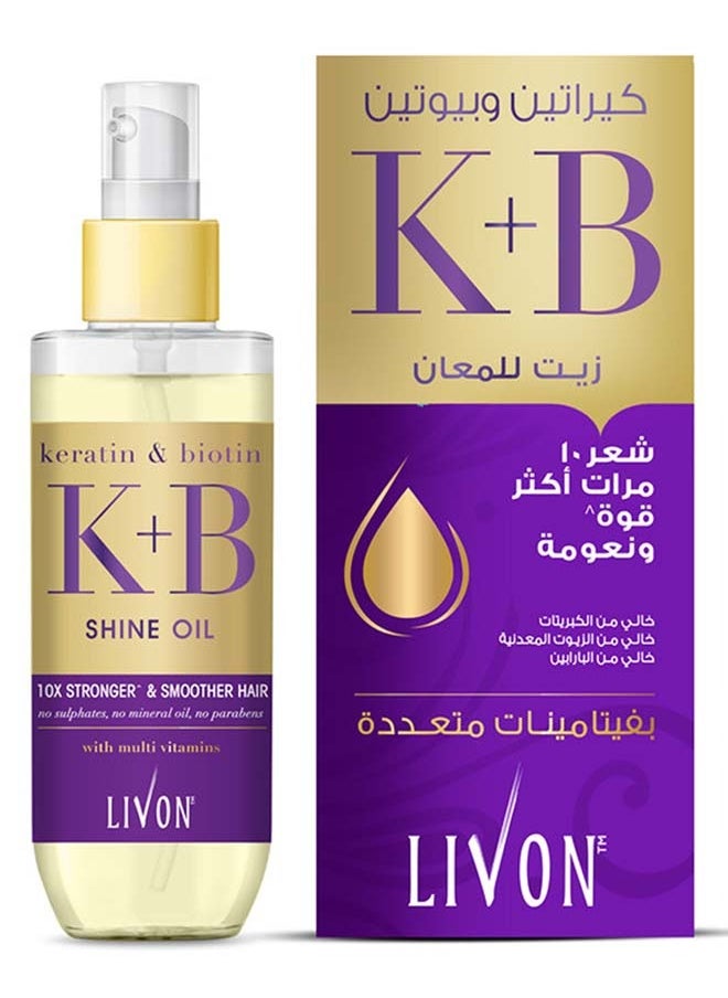 Livon Keratin And Biotin Smoothing Serum Oil 100ml  - Image 2