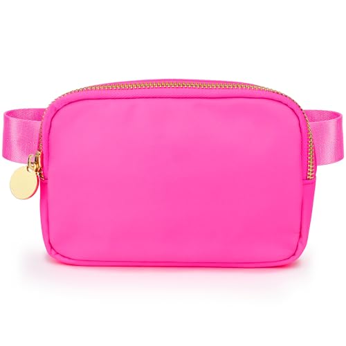 DANCOUR Hot Pink Belt Bag for Women & Girls – Stylish Fanny Pack, Crossbody Waist Bag, Fashionable Everywhere Belt Bag, Trendy Cross Body Fanny Pack for Travel & Daily Use - Image 1