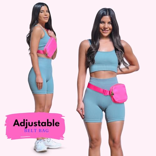 DANCOUR Hot Pink Belt Bag for Women & Girls – Stylish Fanny Pack, Crossbody Waist Bag, Fashionable Everywhere Belt Bag, Trendy Cross Body Fanny Pack for Travel & Daily Use - Image 2