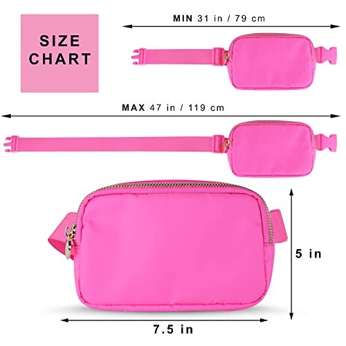 DANCOUR Hot Pink Belt Bag for Women & Girls – Stylish Fanny Pack, Crossbody Waist Bag, Fashionable Everywhere Belt Bag, Trendy Cross Body Fanny Pack for Travel & Daily Use - Image 4