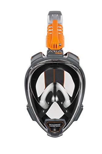 OCEANREEF OCEAN REEF - Aria QR + Quick Release Snorkeling Mask - Full Face Snorkeling Mask - 180 Degree Underwater Vision - 5 Colors and 3 Sizes - Black Color - Size S/M - Image 2
