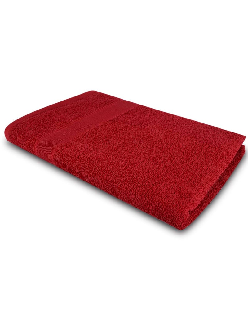 Dollar Bath Towel Cotton Soft, Large Size, 100% Cotton Towel - Highly Absorbent Size (75 X 150 Cm) for Men's and Women's 1 Piece Bath Towel (Carmine) - Image 1