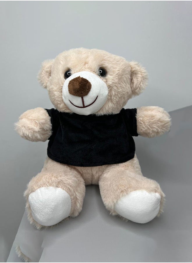 Floral lane Flower Shop Teddy Bear with Black T-Shirt 
