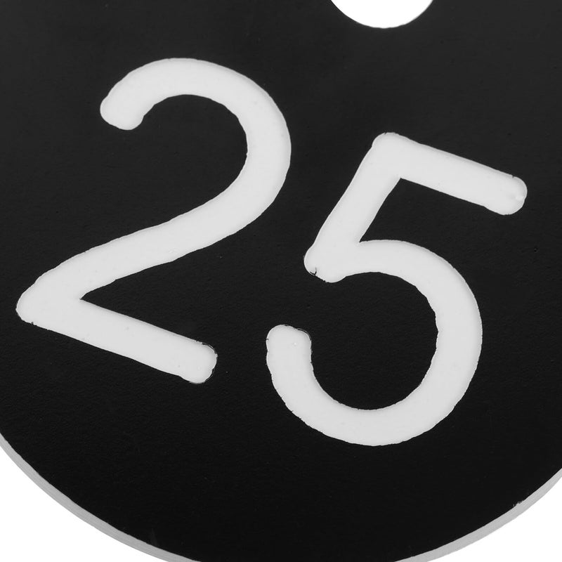 Black Plastic Key Tag Labels Numbered 1 50 Waterproof Identification Markers for Organization - Image 4