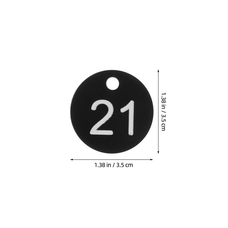 Black Plastic Key Tag Labels Numbered 1 50 Waterproof Identification Markers for Organization - Image 3
