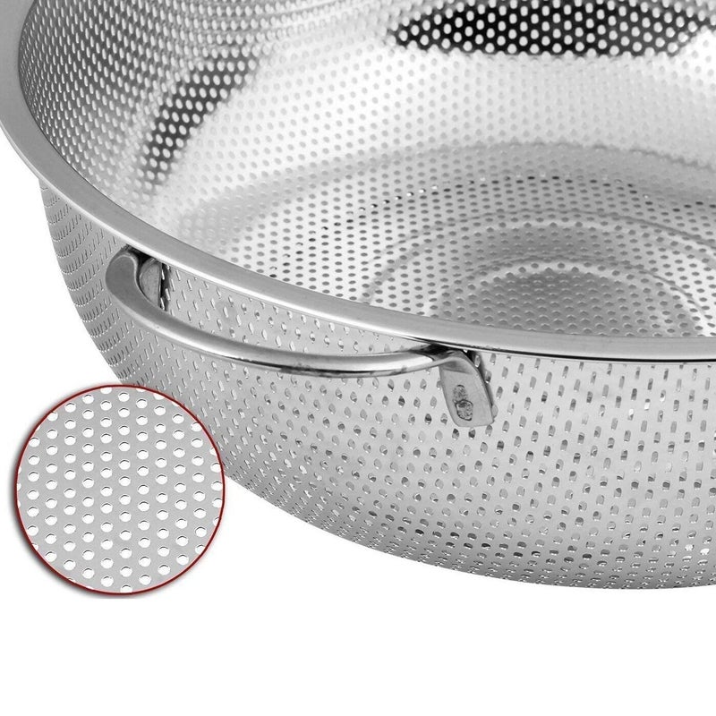 Skyzone Stainless Steel Drain Basket Rice Sieve Fruit and Vegetable Basket Multi-Purpose Drain Basket for Home Kitchen - Image 4