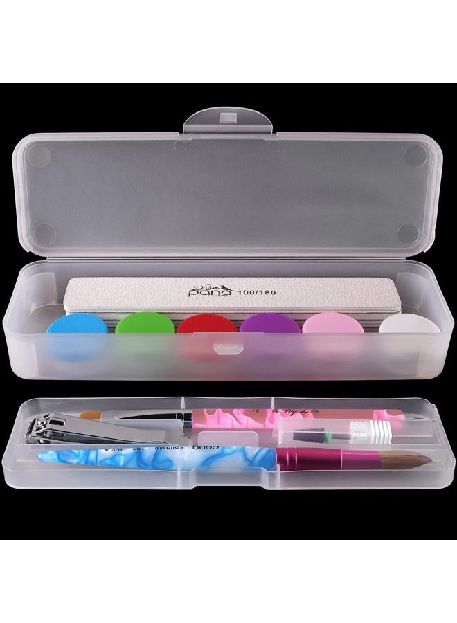 Beauticom Double-Layer Personal Storage Storage Case for Professional Nail Art Pens, Nail Brush, Tools (Frosted White) - Image 3