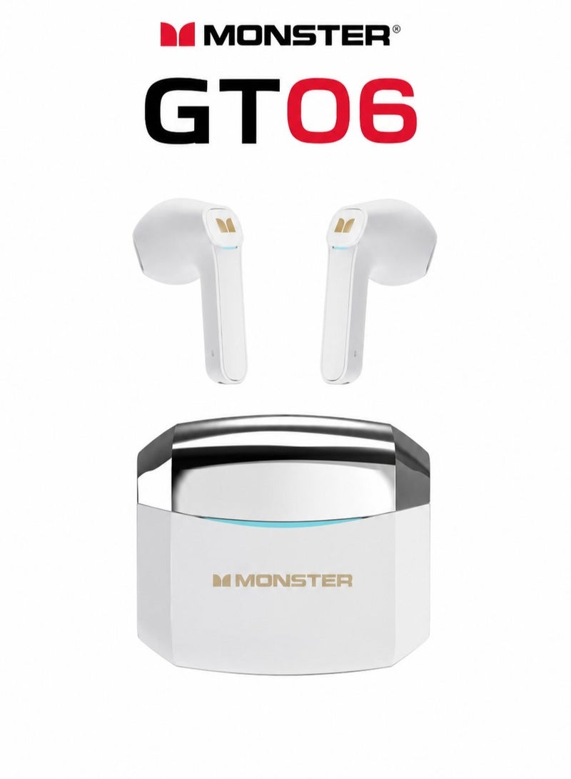 MONSTER AIRMARS GT06 True Wireless Earbuds, Bluetooth 5.1, 13mm Dynamic Drivers, 65ms Low Latency Game Mode, IPX5 Waterproof, Type-C Fast Charging, 25H Playtime - Image 1