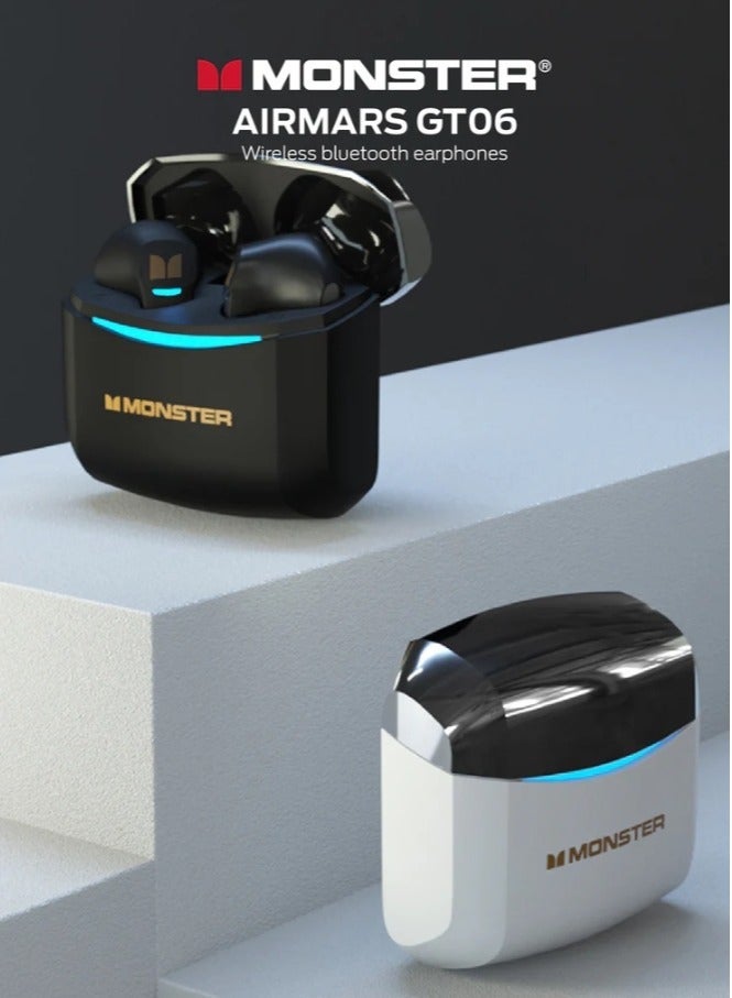 MONSTER AIRMARS GT06 True Wireless Earbuds, Bluetooth 5.1, 13mm Dynamic Drivers, 65ms Low Latency Game Mode, IPX5 Waterproof, Type-C Fast Charging, 25H Playtime - Image 3