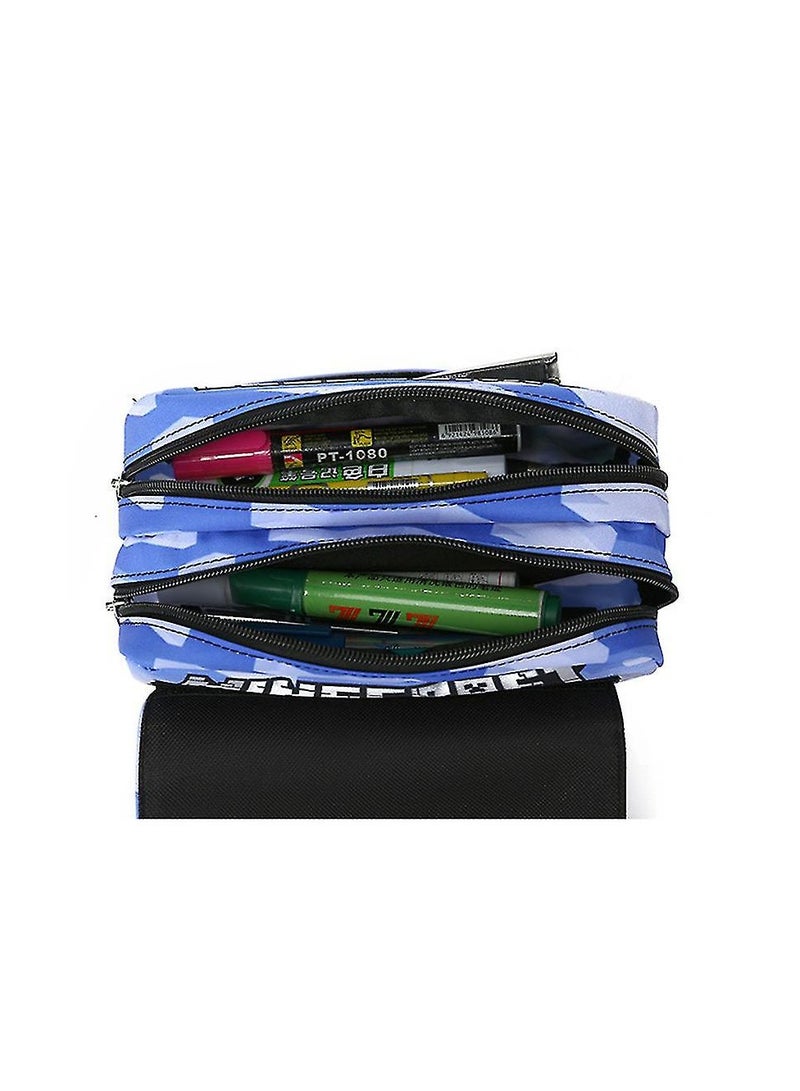 general Minecraft Printed Pencil Case For Game Lovers Double Pencil Case Stationery Storage Box Suitable for teens, children, boys and girls - Image 3