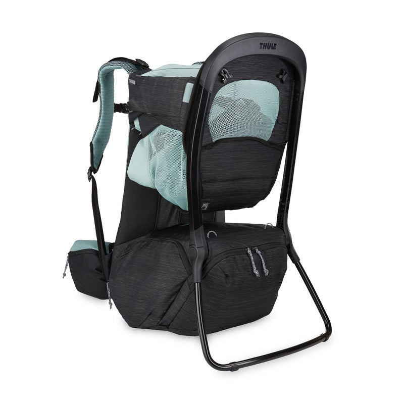 THULE Thule Sapling Child Carrier Backpack Machine Washable Seat SelfStanding Frame Adjustable Padded Straps for Parents Ergonomic seat with UnderLeg Support for Child UPF 50 SunshadeBlack 