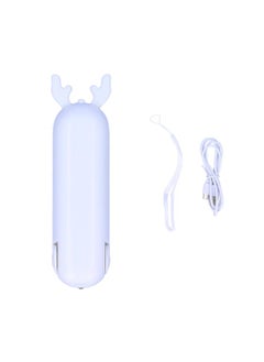 Thoraya Handheld Fan Chargeable Portable Foldable Mini Cooling Device with Emergency FlashlightWhite  - Image 4